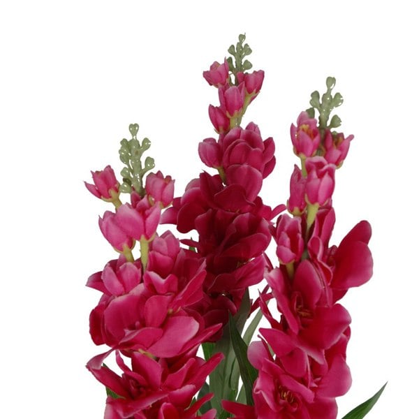 Leaf 100cm Artificial Cymbidium Orchid Plant - Extra Large - Dark Pink Flowers