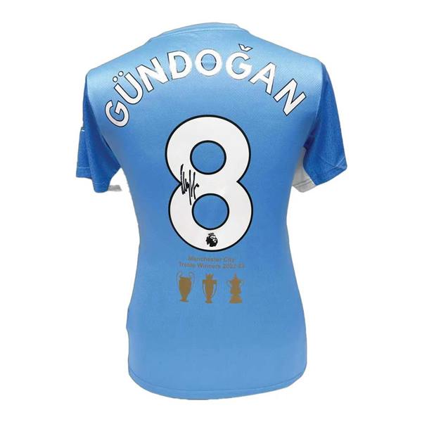 Unbranded Ilkay Gundogan signed Manchester City shirt 2023 Treble — Unframed