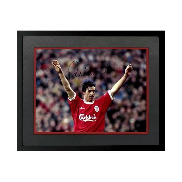 Robbie Fowler Signed Liverpool 16x12 Image Deluxe Mount Frame
