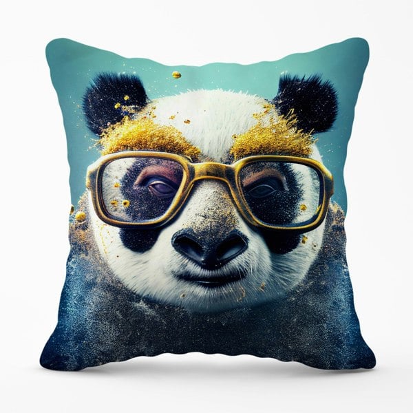 Warren Reed Panda With Golden Glasses Splashart Cushions