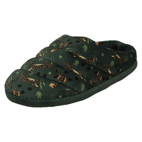 Clarks Childrens Clarks Print Detailed Mule Slippers Fluffy Slide