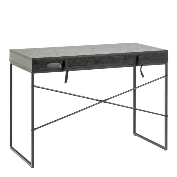 Furniture To Go Seaford 1 Drawer Office Desk in Ash Black