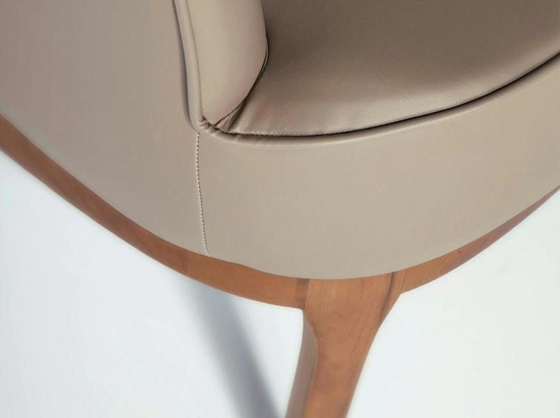 Angel Cerdá Taupe grey leatherette armchair 5043