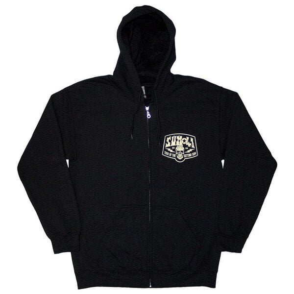 Sum 41 Tour 24 Pocket Logo And Skull Zipped Hoodie