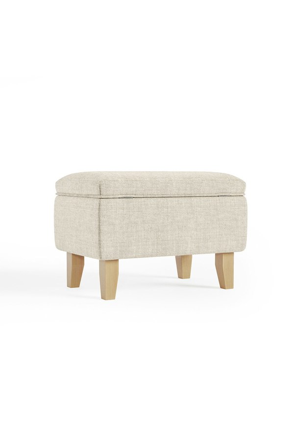 Living and Home Upholstered Storage Ottoman Footstool