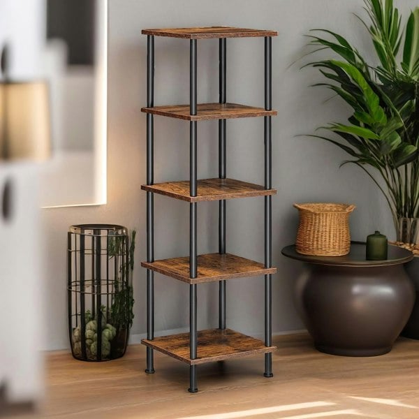 Rafaelo Mobilia 5 Tier Narrow Open Shelf