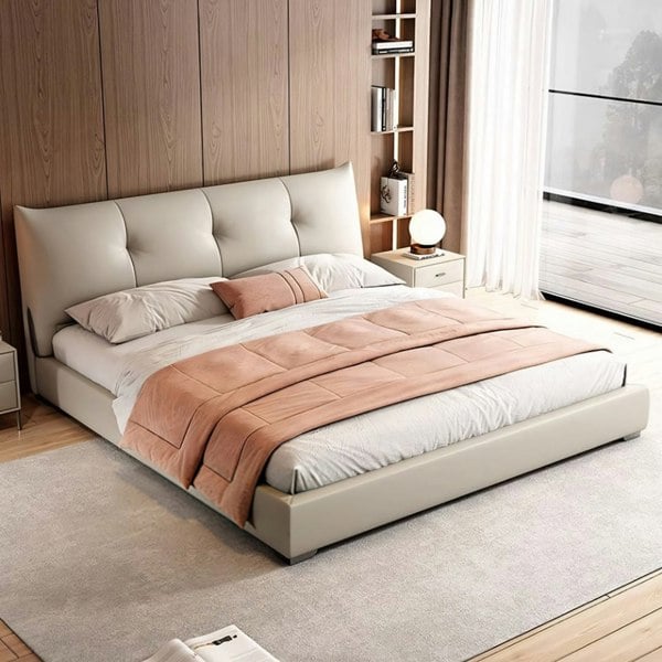 Arjun King Size Superking Size Bed, Leather-Ritconcept-Rit Concept