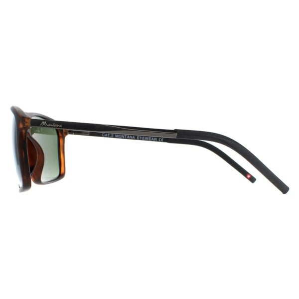 Montana Sunglasses MP9A Matte Tortoise G15 Green Polarized