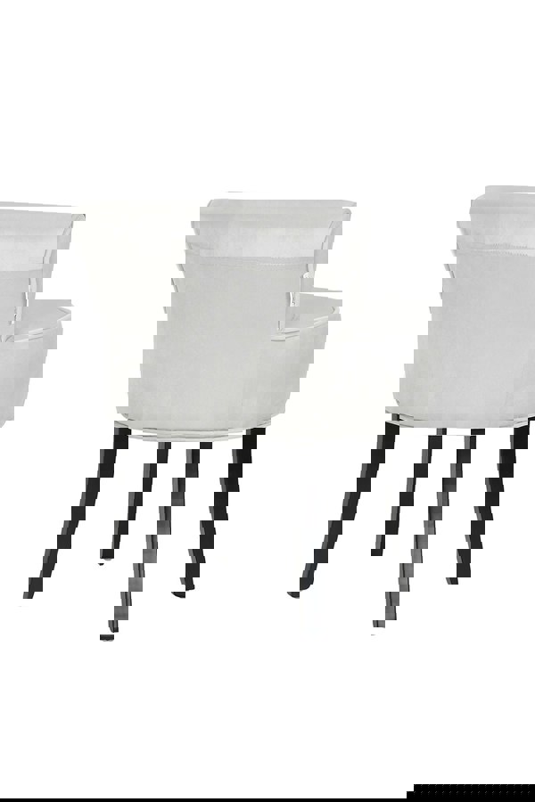 Living and Home Light Grey Low Back Velvet Dressing Footstool with Black Legs