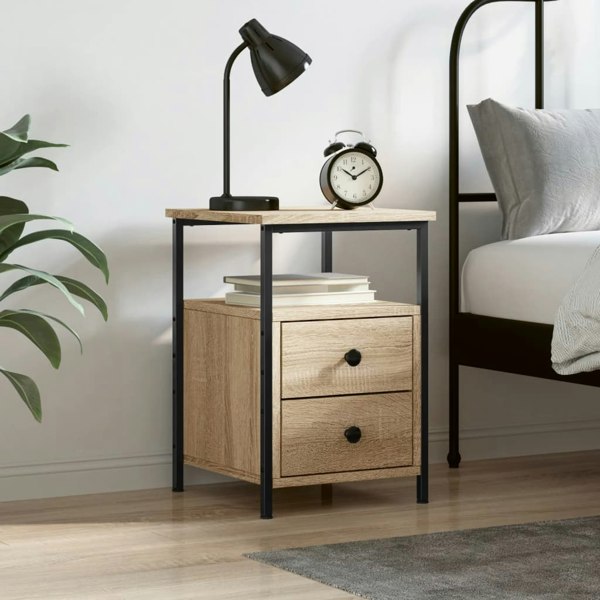 Berkfield Bedside Cabinet Sonoma Oak 34x35.5x50 cm Engineered Wood