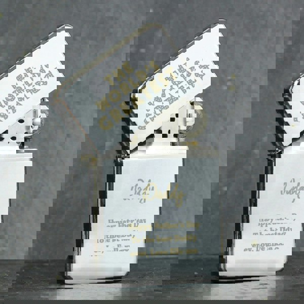 Personalised Memento Company Personalised 'The World's Greatest' Silver Lighter