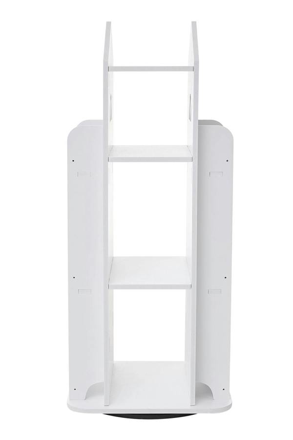 Living and Home 4-Tier Castle Rotating Bookshelf Storage Rack Organiser
