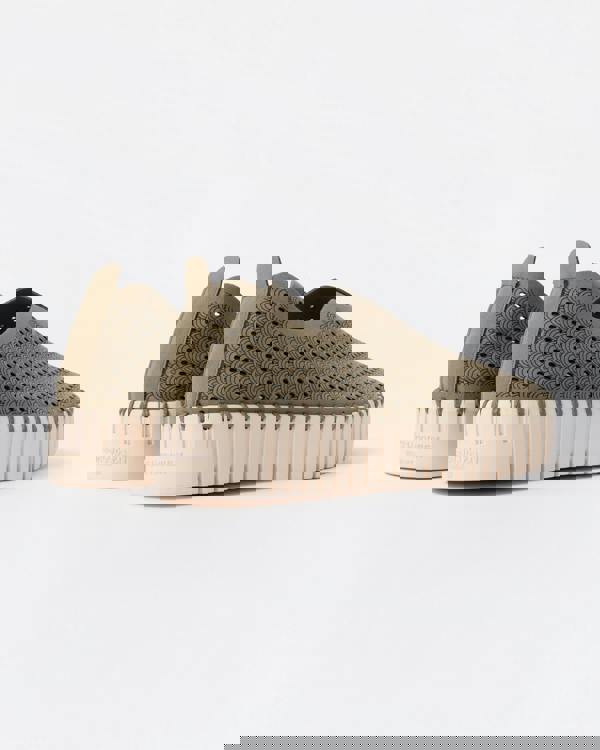 Tulip Slip-In Womens Platform Shoes in Army 410 -  back