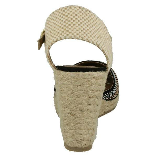 Savannah Ladies Savannah Bead Detail Wedge Sandals