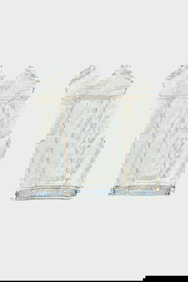 Maison Margiela MM6 Sleeveless Frayed Grey Denim Shirt