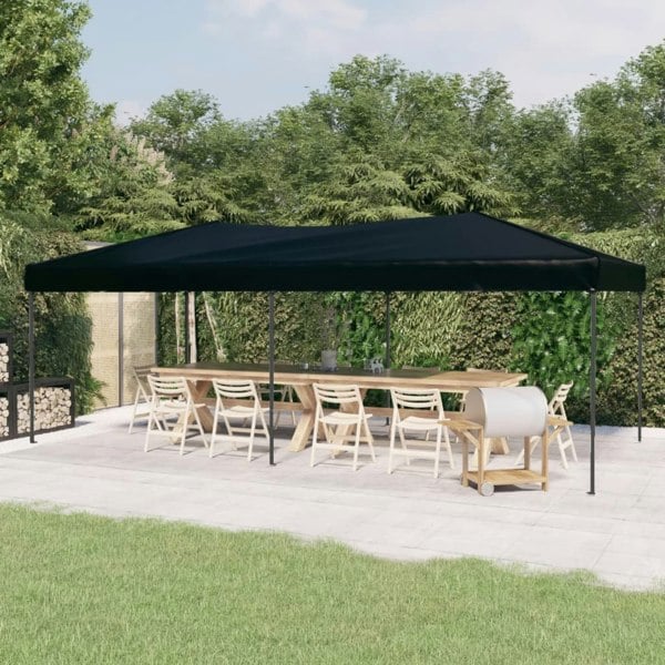 Berkfield Folding Party Tent Black 3x6 m