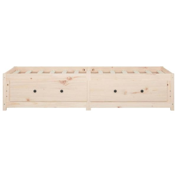 Berkfield Day Bed 75x190 cm Small Single Solid Wood Pine
