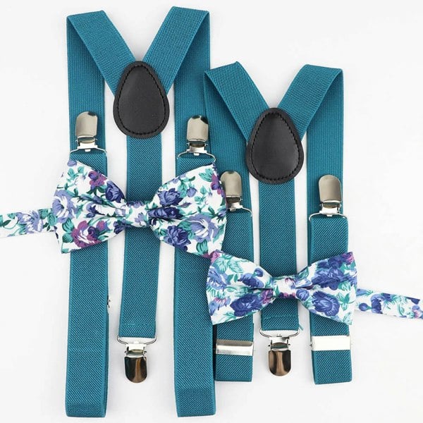 Mr Townsend Suits Me and Mini Me Floral Bow Ties and Braces - Various Colours