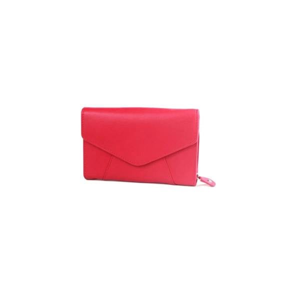 Eastern Counties Leather Camille Envelope Leather Purse - Watermelon