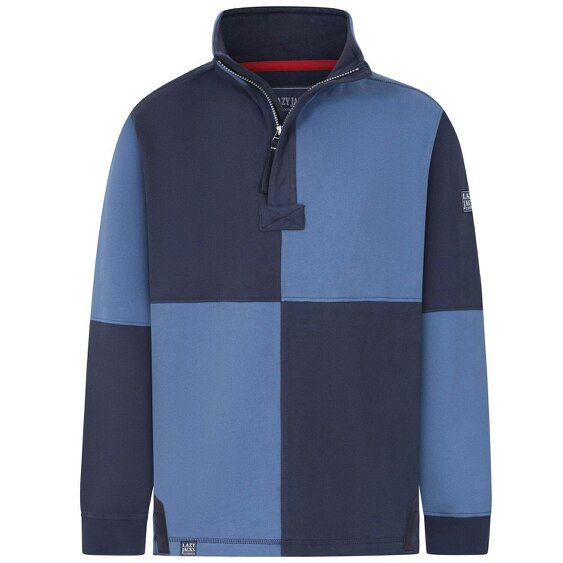 Lazy Jacks LJ720  - Men's Quartered Sweatshirt - Storm/Marine
