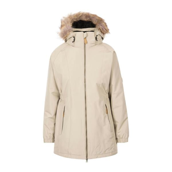 Trespass Womens/Ladies Celebrity Insulated Longer Length Parka Jacket - Oatmilk