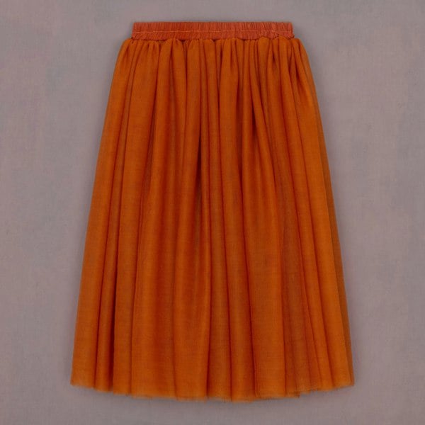 burnt orange tulle nylon skirt