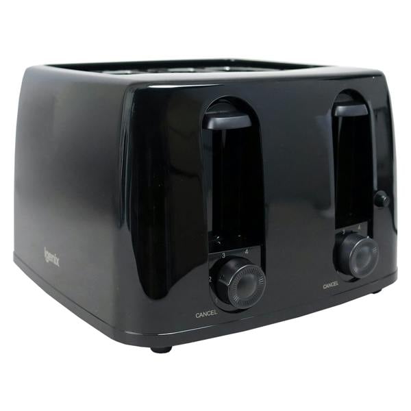 igenix 4 Slice Toaster, 1300W, 6 Browning Levels, Control Dial, Tray, Cord Storage