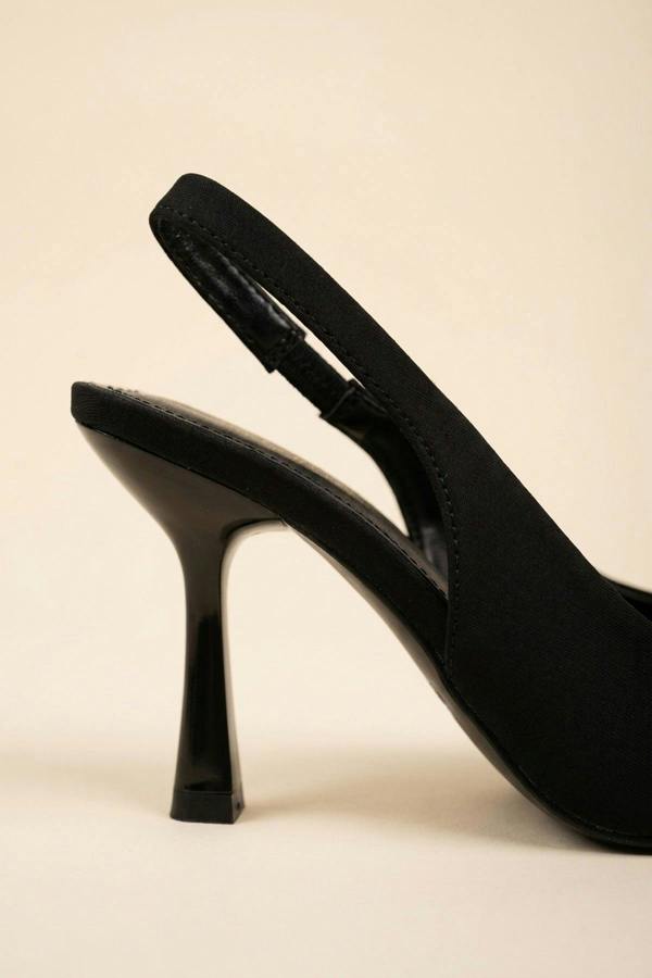 ikrush Sloane Satin Pointed Toe Slingback Heels