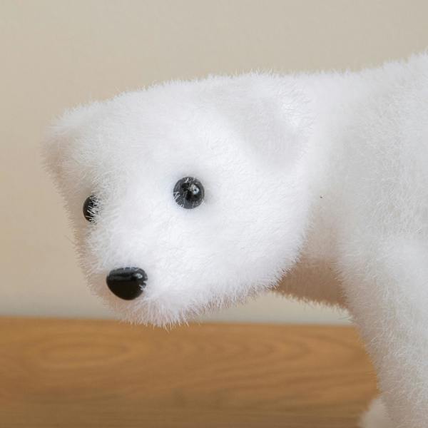 Samuel Alexander 25cm Freestanding Flocked Polar Bear Christmas Decoration