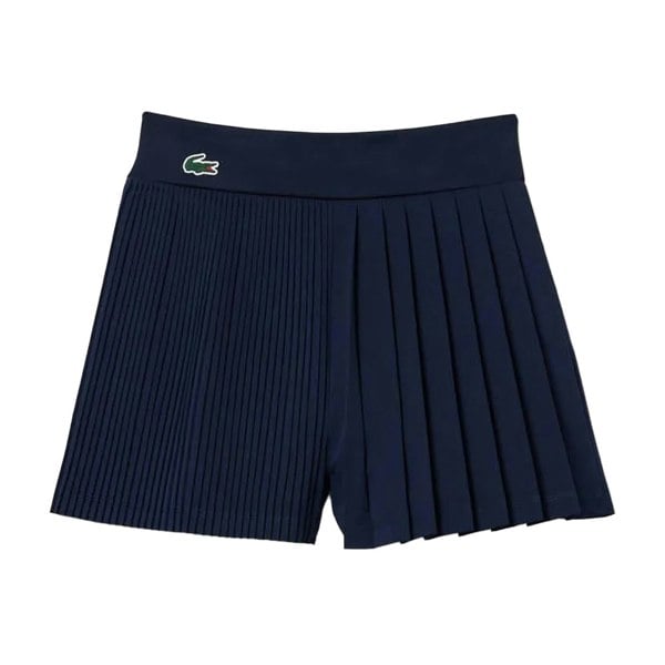 Lacoste Womens/Ladies Lined Pleated Tennis Shorts - Blue