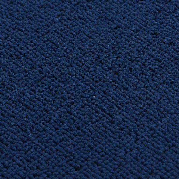 Berkfield Anti Slip Stair Mats 15 pcs 75x20 cm Navy Blue Rectangular