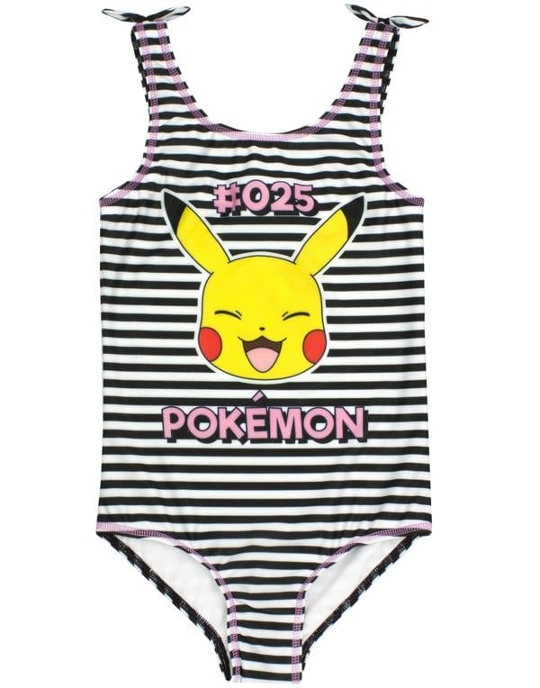 Pokemon Girls Black Pikachu 1 Piece Swimming Costume