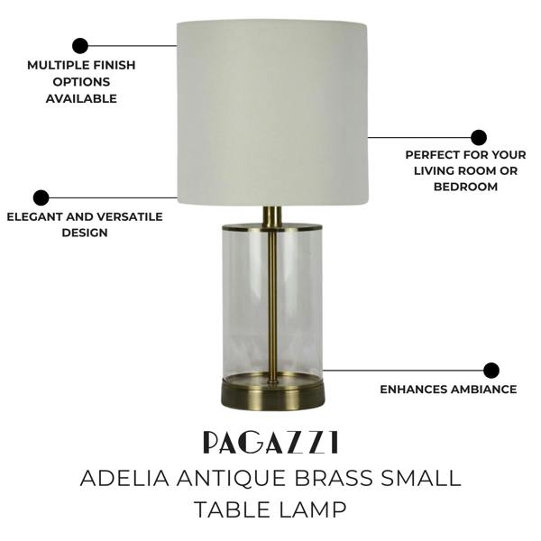 Pagazzi Lighting Adelia Antique Brass Small Table Lamp