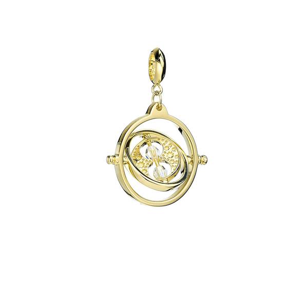 Harry Potter sterling silver gold plated Time Turner slider charm with crystals