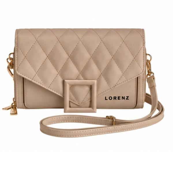 Lorenz Quilted Crossbody Purse Bag with Detachable Strap