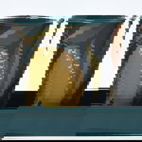 HOMESCAPES Set of 3 Herb Pots with Tray, Citrus Print