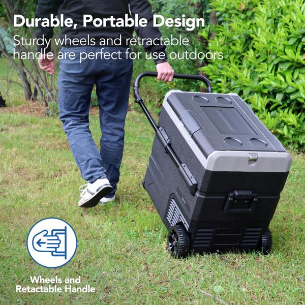 igenix 60L Portable Fridge Freezer, Black