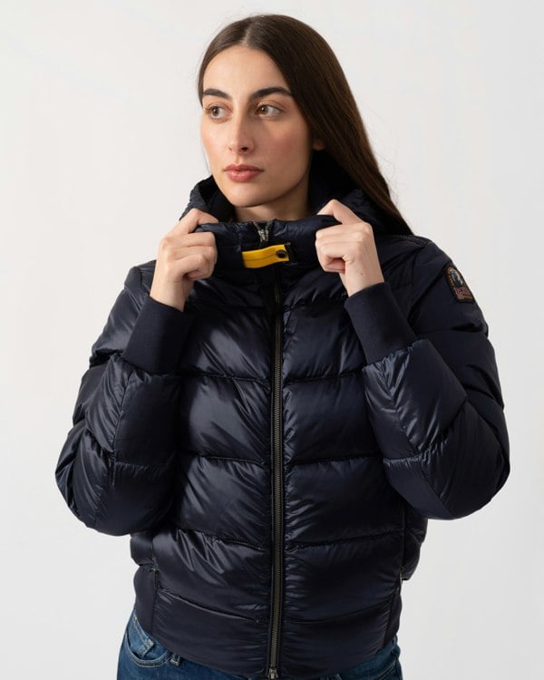 Parajumpers Mariah Womens Hooded Down Bomber - Blue Navy 316