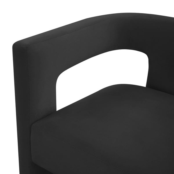 Furniture Edit Sloane Black Velvet Accent Occasional Dining Chair