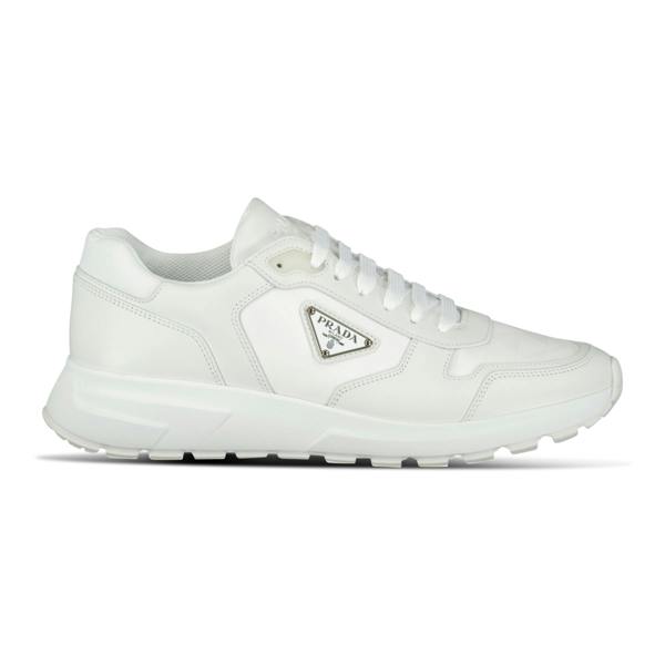 Prada Prax 01 Re-Nylon Leather Sneakers White - chancefashionco