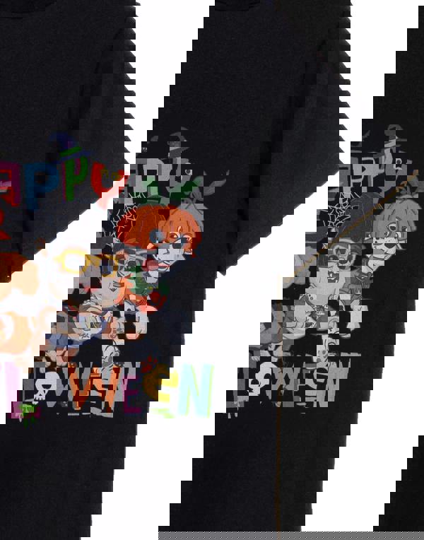 Paw Patrol Unisex Kids Black Happy Howloween Short Sleeved T-Shirt