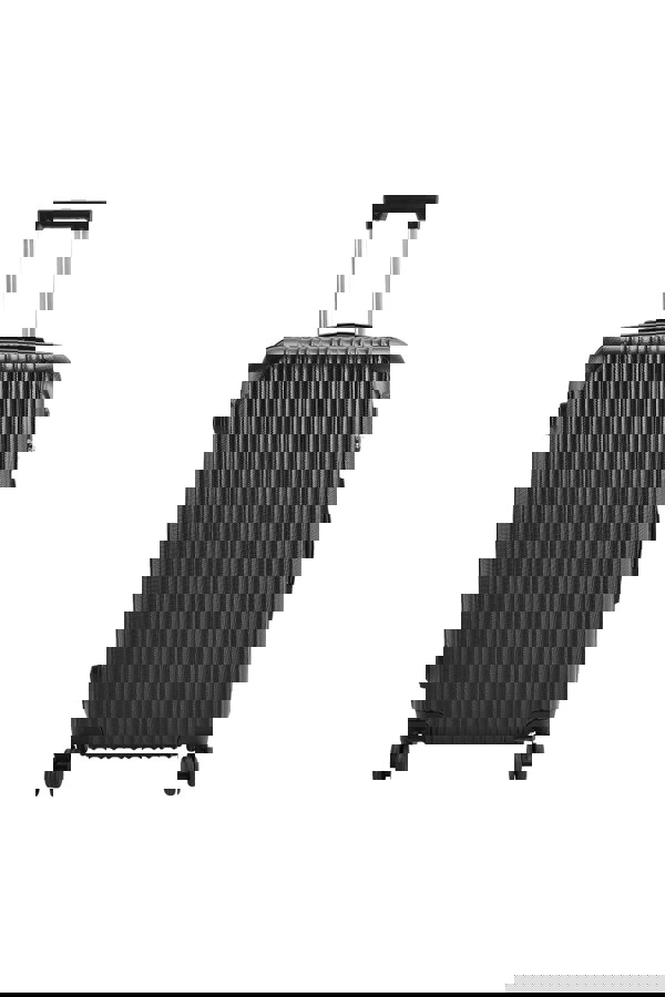 Living and Home Hardshell Spinner Wheel Luggage Travel Suitcase 24" Black