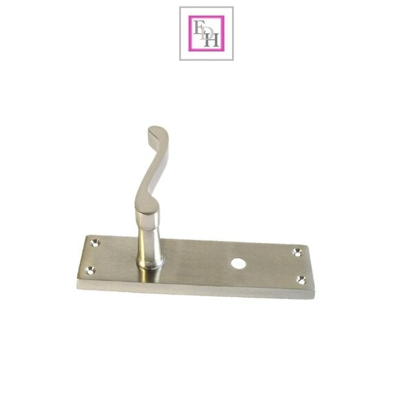 EDH Door Hardware Internal Satin Bathroom Door Handle with Privacy Lock Set Victorian Style,  2 Pairs