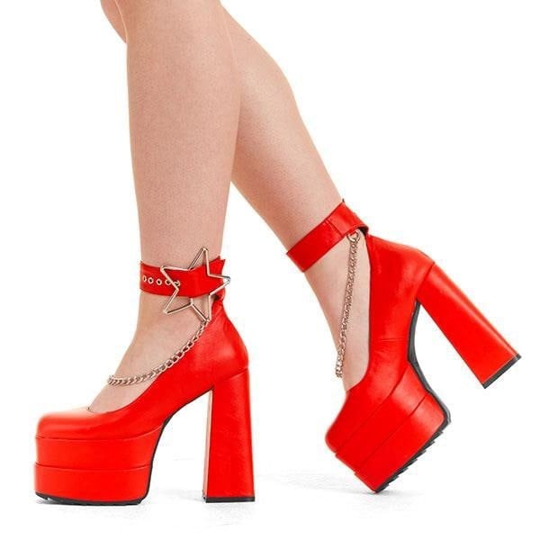 Lamoda Catching Stars Platform HeelsLMF 3316 - RedPU