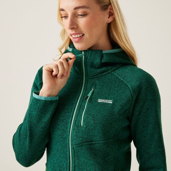 Regatta Women's Newhill Marl Hooded Fleece Jacket - Rainforest