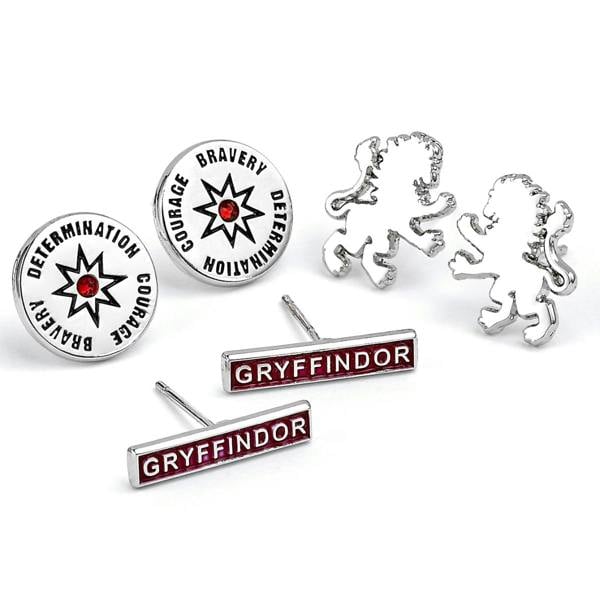 Harry Potter Gryffindor Set of 3 Stud Earrings