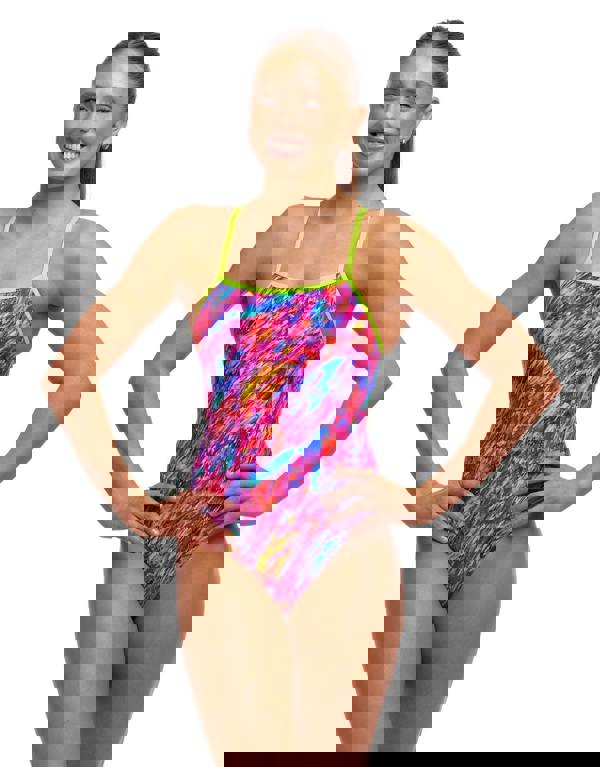 Funkita Blow In Single Strap Swimsuit - Pink/Blue