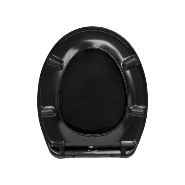 RTS Black Duroplast Top Fix Soft Close Quick Release Toilet Seat