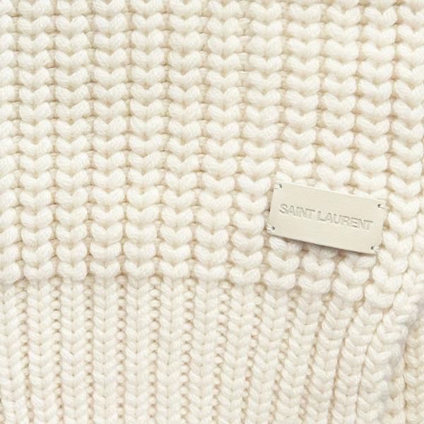 Saint Laurent chunky knit scarf in soft pure cashmere