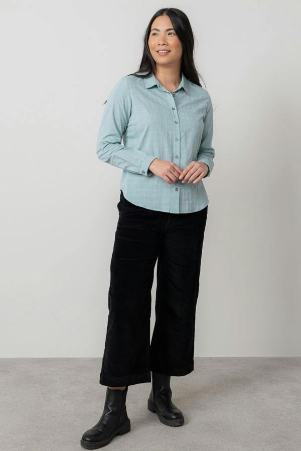 Lily & Me Patsy Organic Cotton Check Shirt Ice Blue